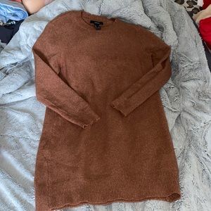 Brown sweater dress